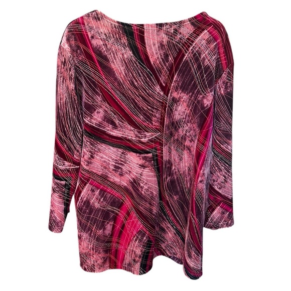 Womens Notations Abstract Design Top size XL Purple - Picture 2 of 6